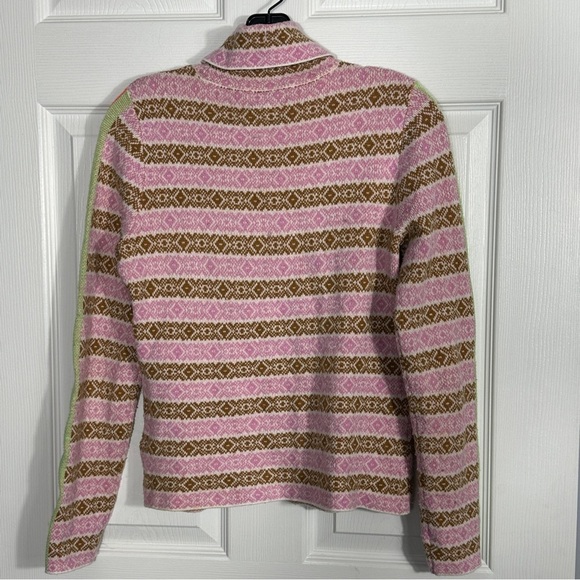 Anthropologie Maeve turtleneck sweater, size S, pink/brown stripe, - Picture 10 of 10